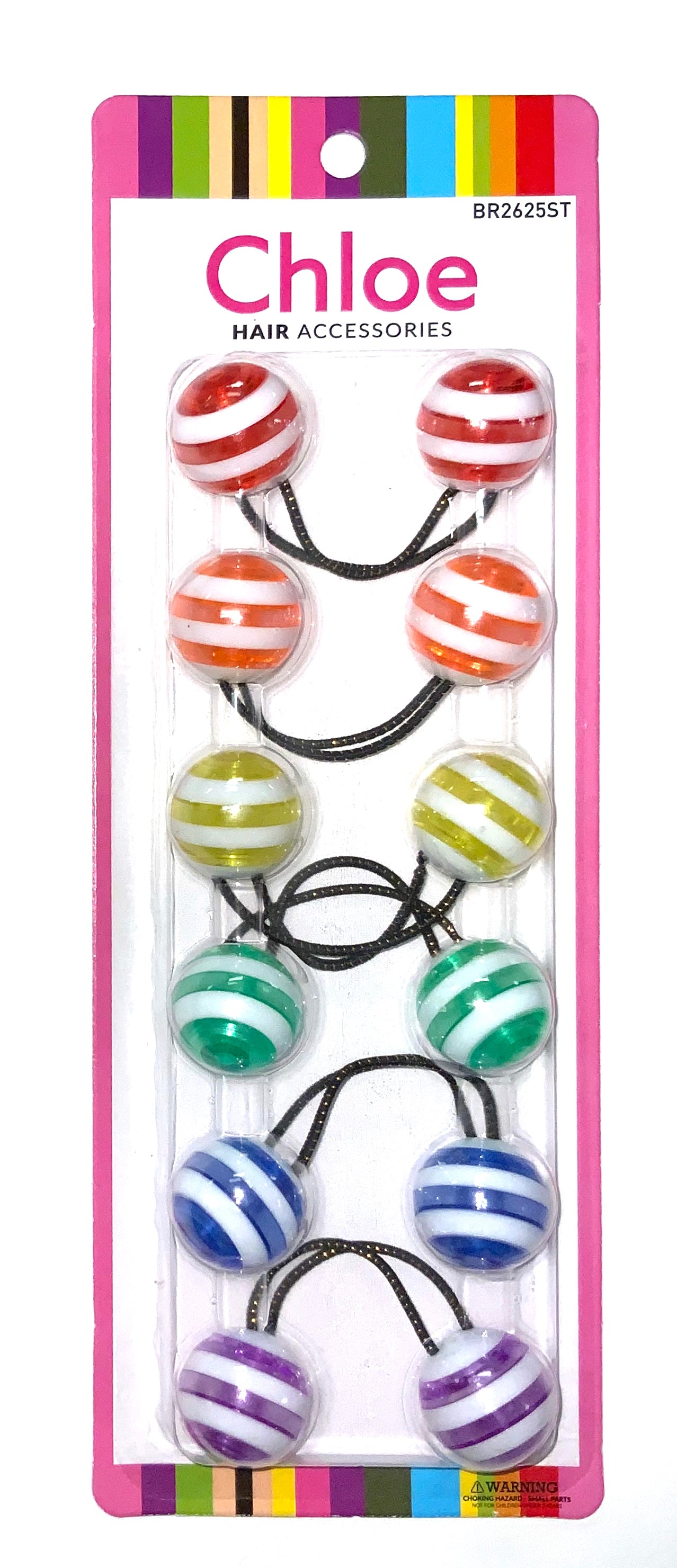 Chloe Hair Beads Accessories Rainbow, White, Black, Pink, Clear, Purple NEW