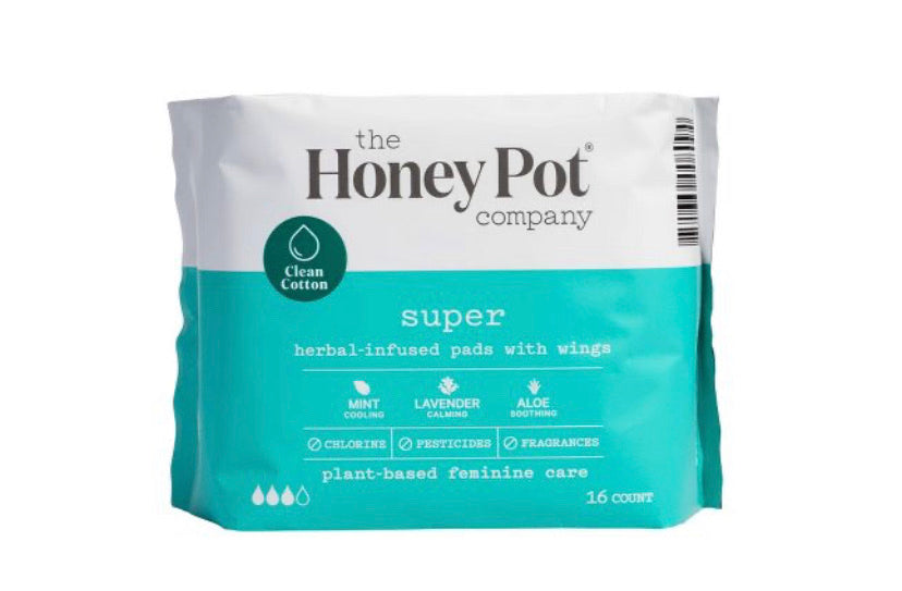 THE HONEY POT COMPANY SUPER HERBAL INFUSED PADS WITH WINGS