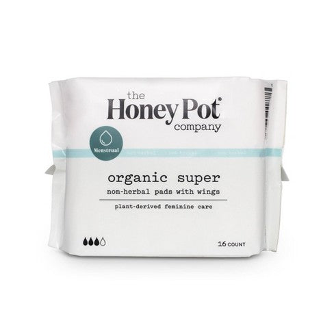 The Honey Pot Organic Cotton Herbal Super Pads