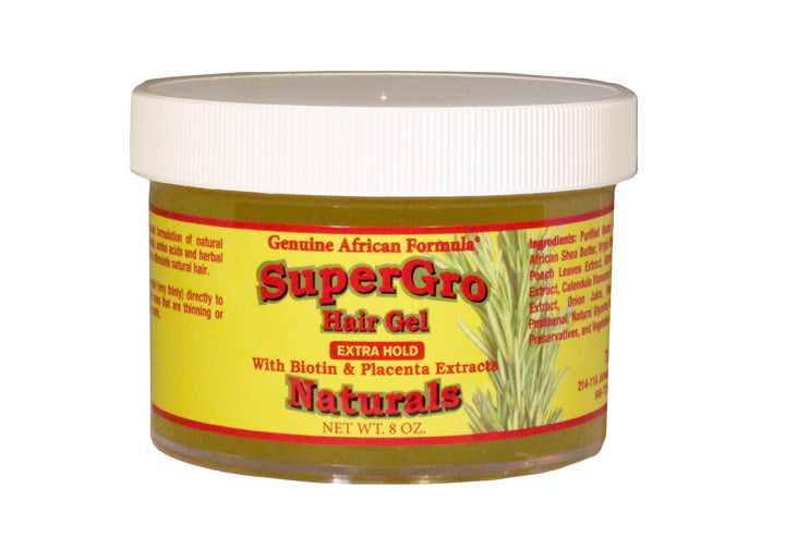 Genuine African Formula Super Grow Hair Gel Extra Hold w/ Biotin & Placenta Extract
