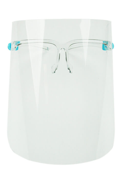 Face shield with glasses